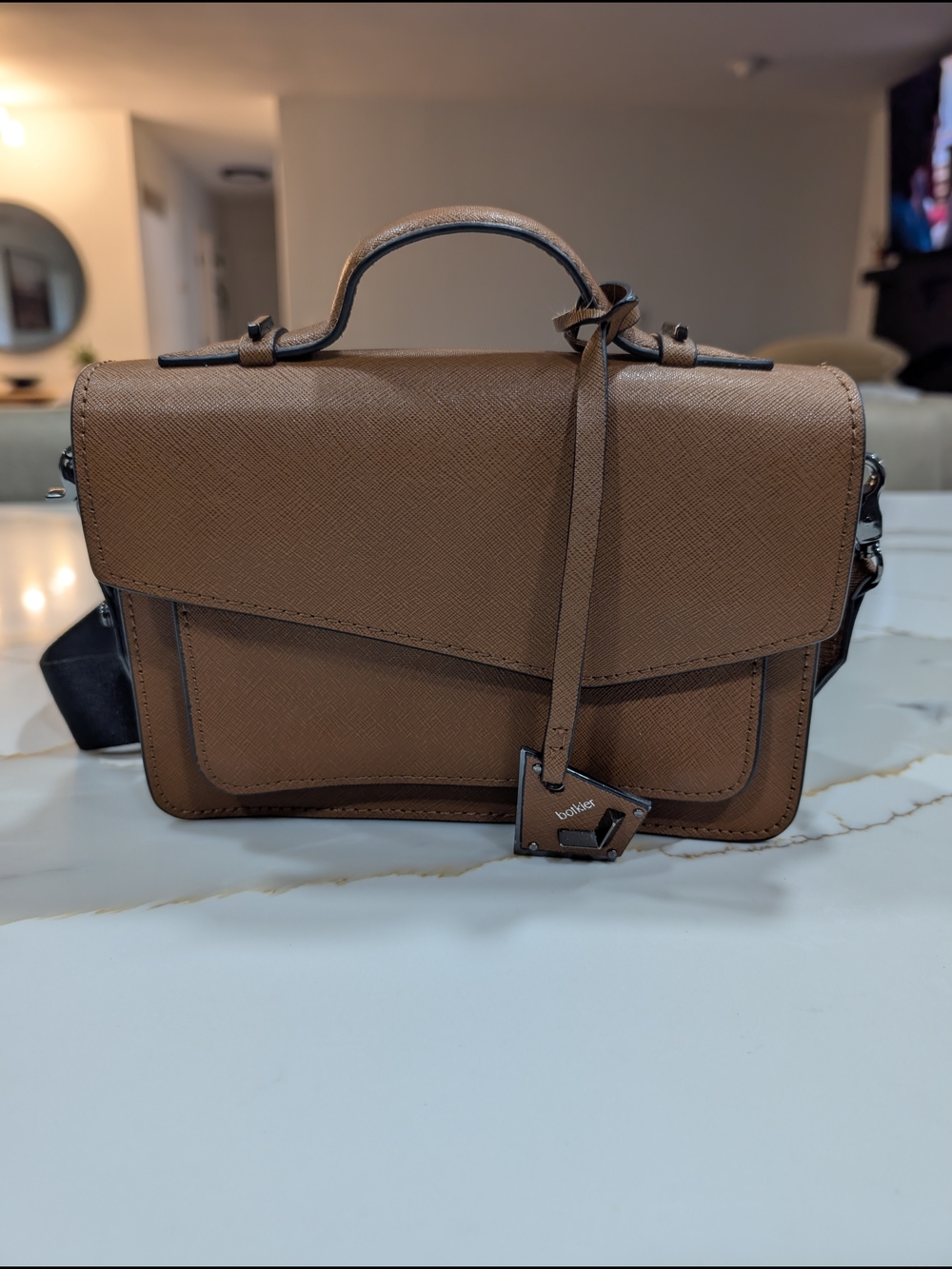 Botkier Tan Leather Top-Handle Satchel - Picture 2 of 5